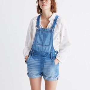 Madewell denim overall shorts (XS or 24/25)